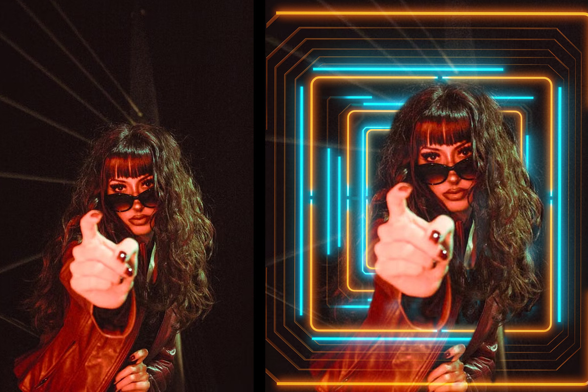 Neon Frame Overlays JPG ,Overlays, a Background Graphic by Chipshpow Graphics (Photo 9 of 13)