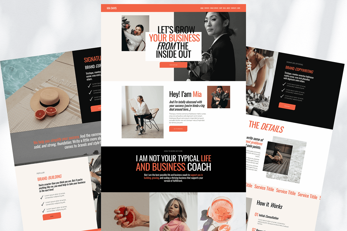 Squarespace Website Template Coach, a Squarespace Template by Presentibox (Photo 7 of 11)