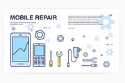 Mobile phone repair banner, a Technology Illustration by Good Studio (Thumbnail 3 of 4)
