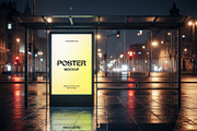 Lightbox Bus Stop Poster Mockup, an Advertising Mockup by graphypix (Thumbnail 1 of 4)