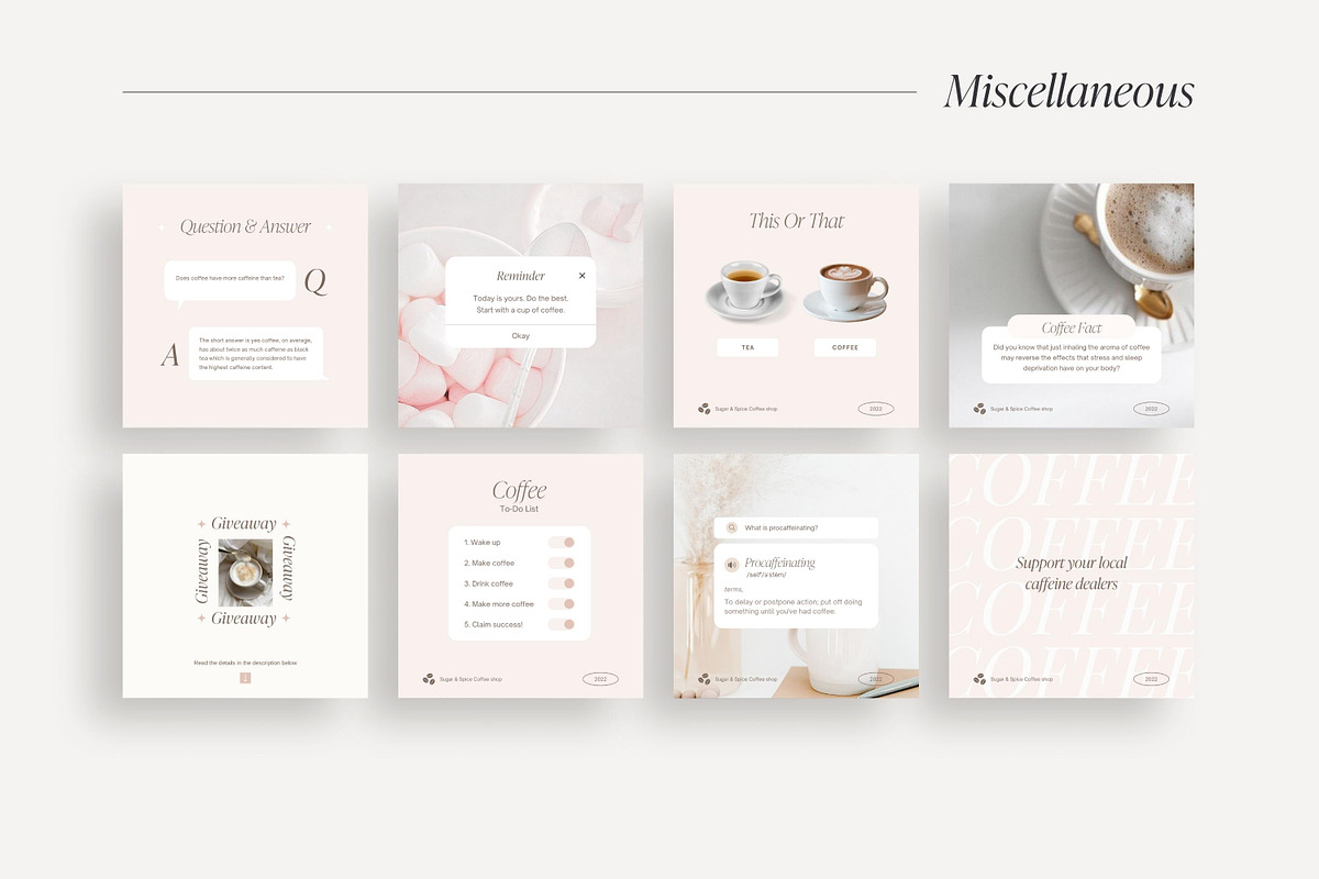 Canva Coffee Shop templates, a Social Media Template by LiliesandBerries (Photo 10 of 23)