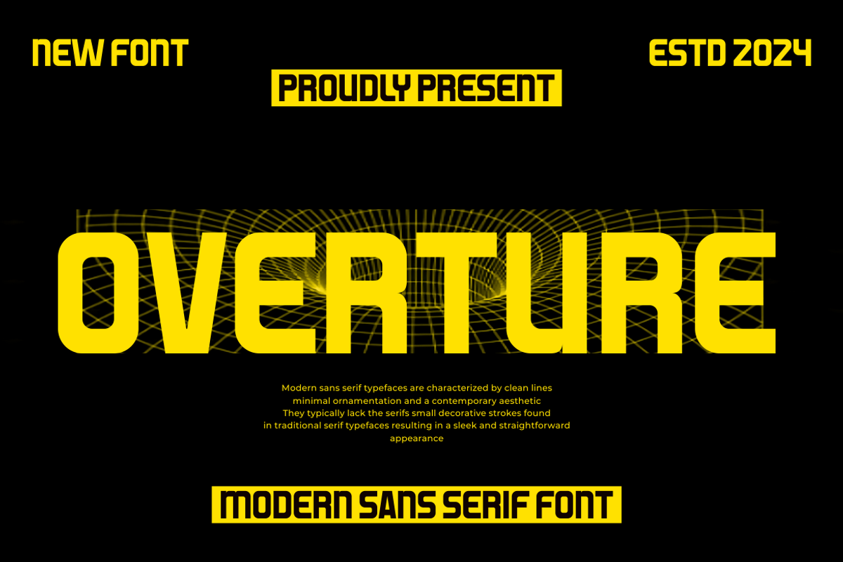 OVERTURE, a Sans Serif Font by maxstrim_graphich