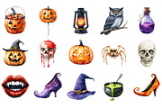 Spooky Halloween Cartoon Clipart, an Illustration by Designking (Thumbnail 3 of 5)