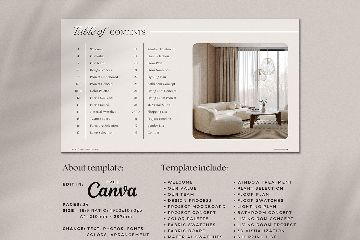 Interior Design Presentation, a Presentation Template by SarenkaDesignShop (Photo 2 of 12)