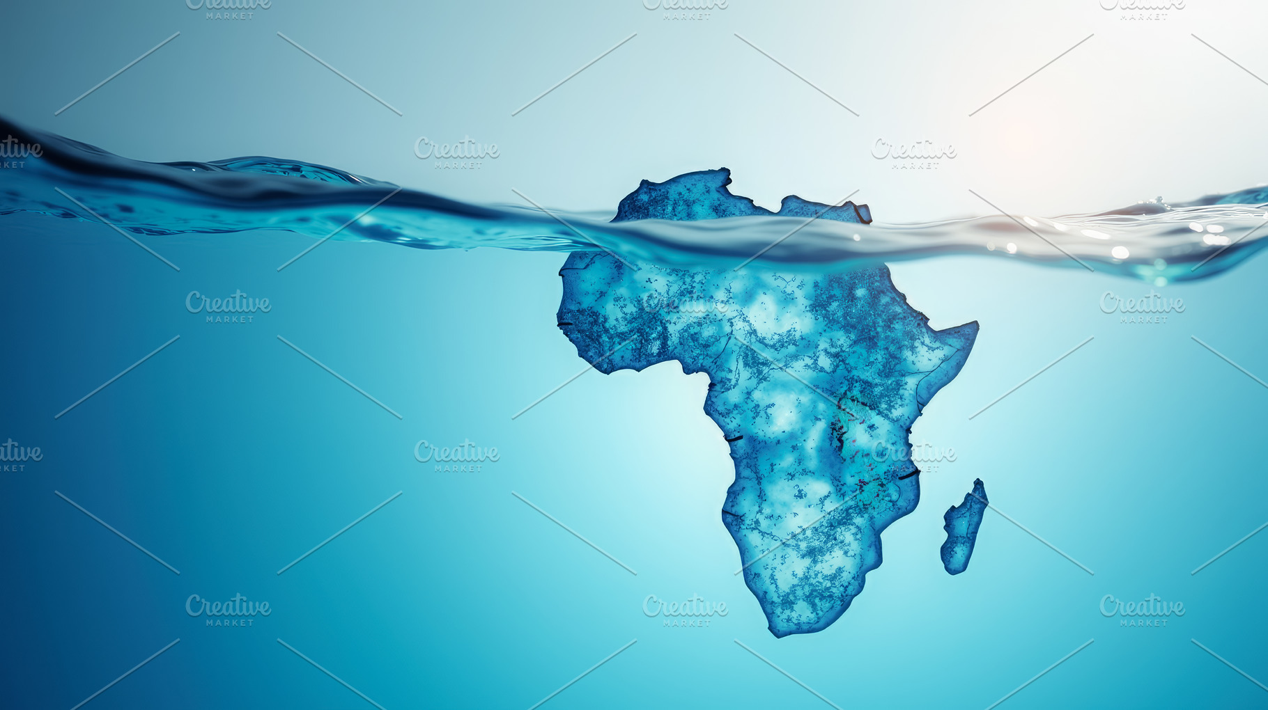 Liquid Map of Africa Emerging from t, a Wallpaper Photo by Perpis