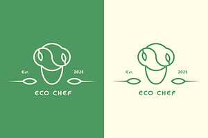 Eco Chef Logo Design Icon, a Branding & Logo Template by Morvana Crew