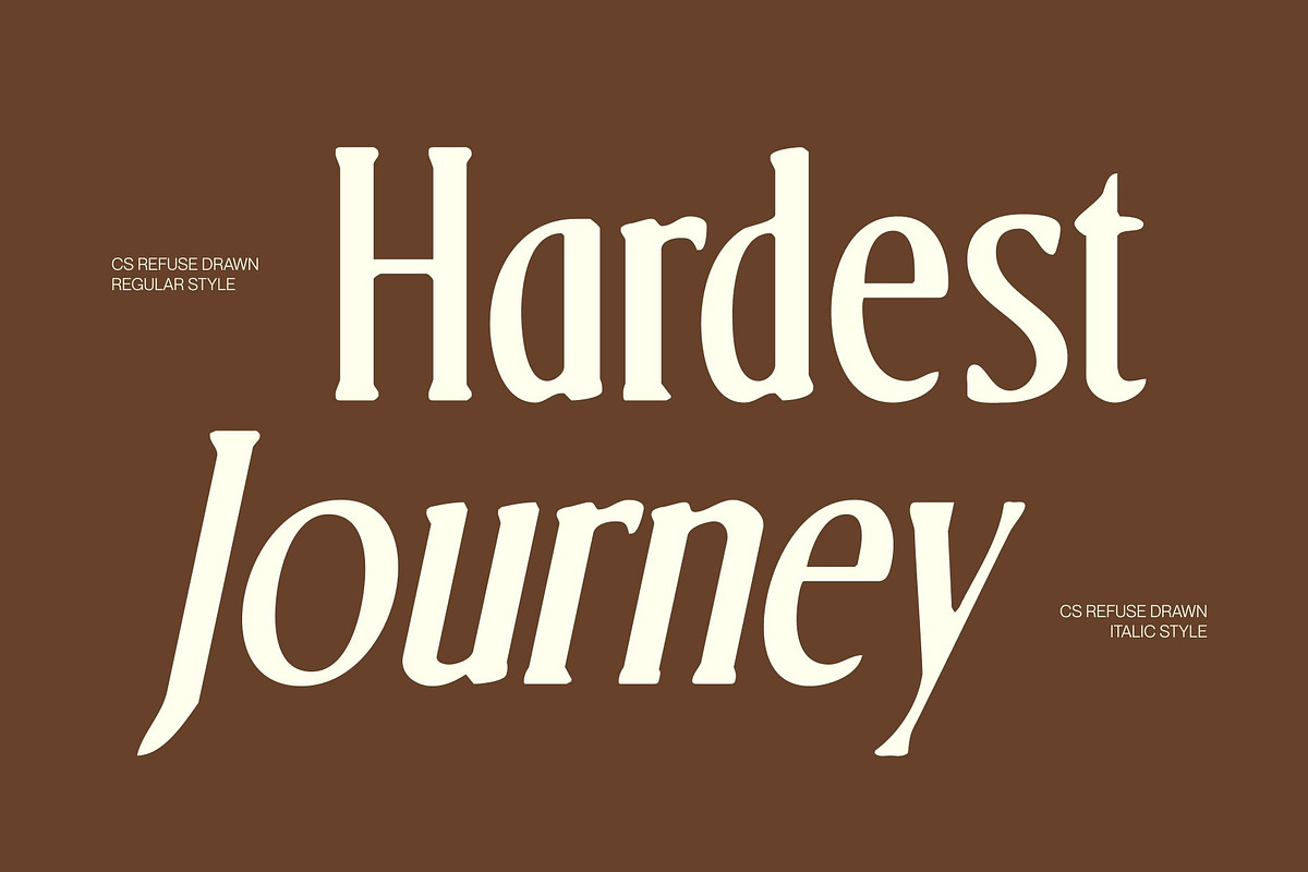 CS Refuse Drawn, a Serif Font by Craft Supply Co. (Photo 3 of 8)
