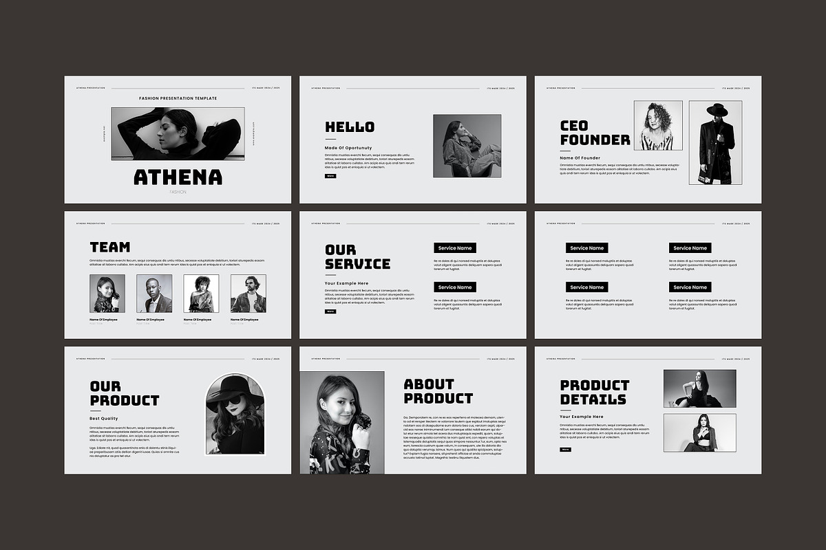 Athena Fashion Presentation Template, a Templates & Theme by evgenystudio (Photo 6 of 8)