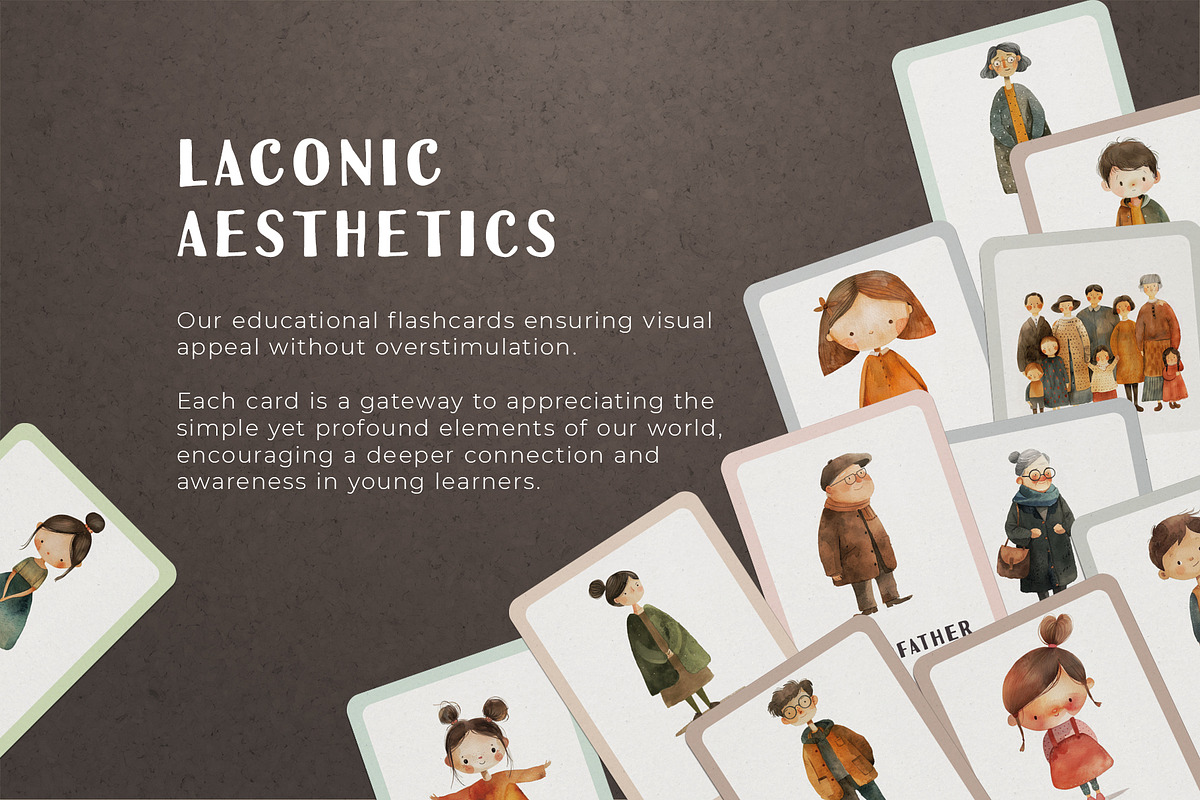 Family Members Montessori Cards, an Education Illustration by Pix Cafe (Photo 2 of 10)