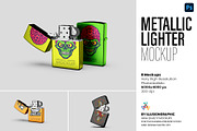 Metallic Lighter Mockup - 8 views, a Merchandise Mockup by Illusiongraphic (Thumbnail 1 of 21)