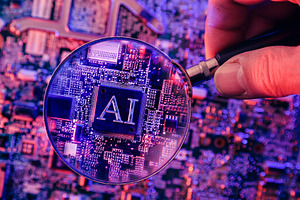 AI Microchip Examined with Magnifying Glass, a Technology Photo by Davizro's Market