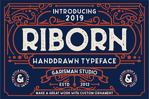 Riborn - Stamp Typeface