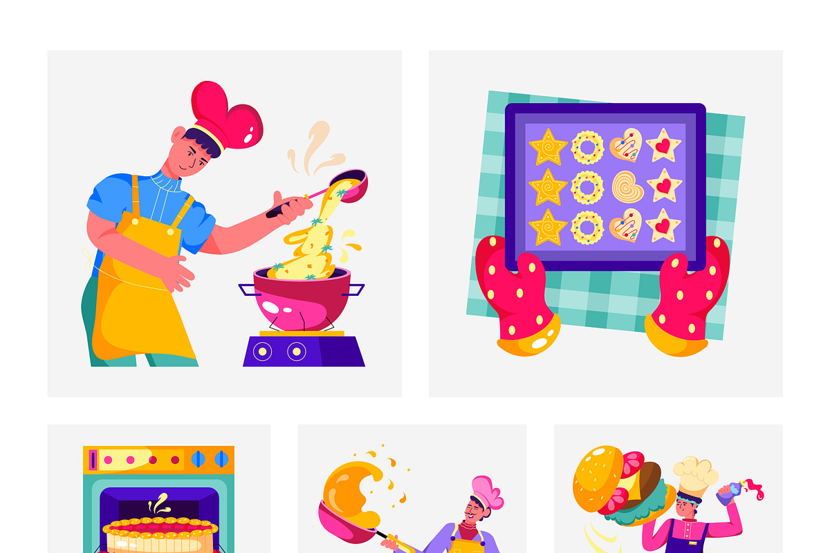 Flat Cooking Illustrations, a Food Illustration by Prosymbols (Photo 8 of 8)