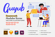 Guyub - Teamwork Modular Scene, an Illustration by Telllu & Friends (Thumbnail 1 of 8)