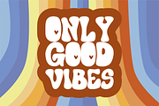 rainbow cloud - a groovy retro font, a Handwritten Font by OnTheSpotStudio (Thumbnail 2 of 5)