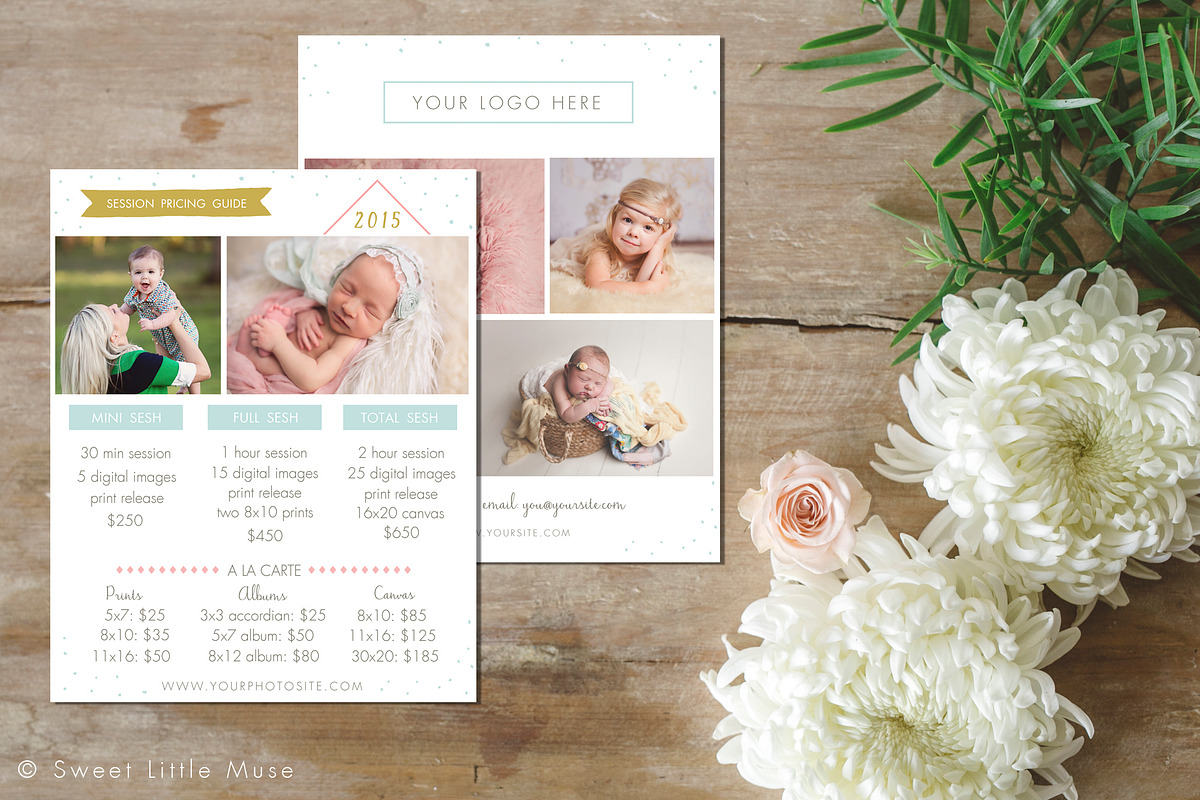 Photography Price Guide Template, a Flyer Template by Sweet Little Muse