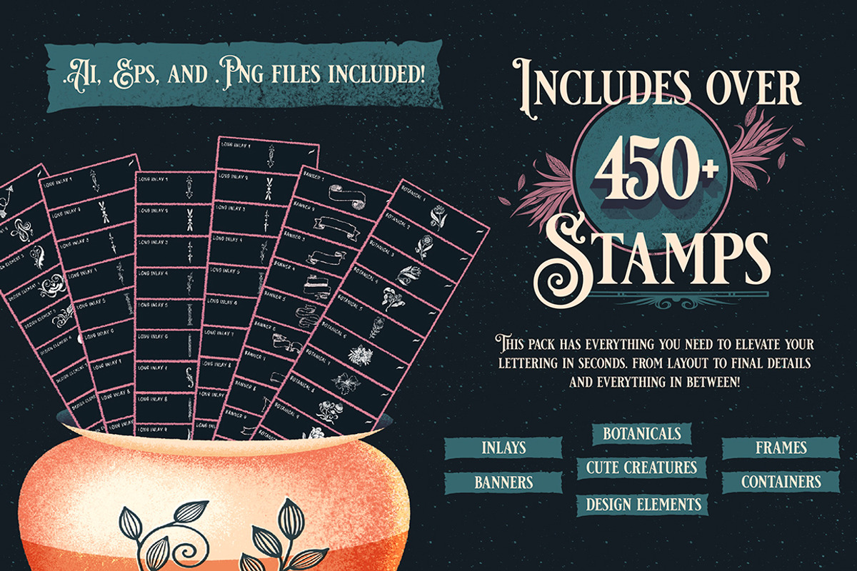 Procreate Design Brush Stamp Kit 2, a Brush Add-On by Debi Sementelli (Photo 4 of 28)