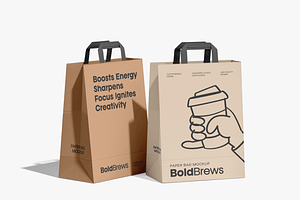 Paper Bag Branding Set Mockup