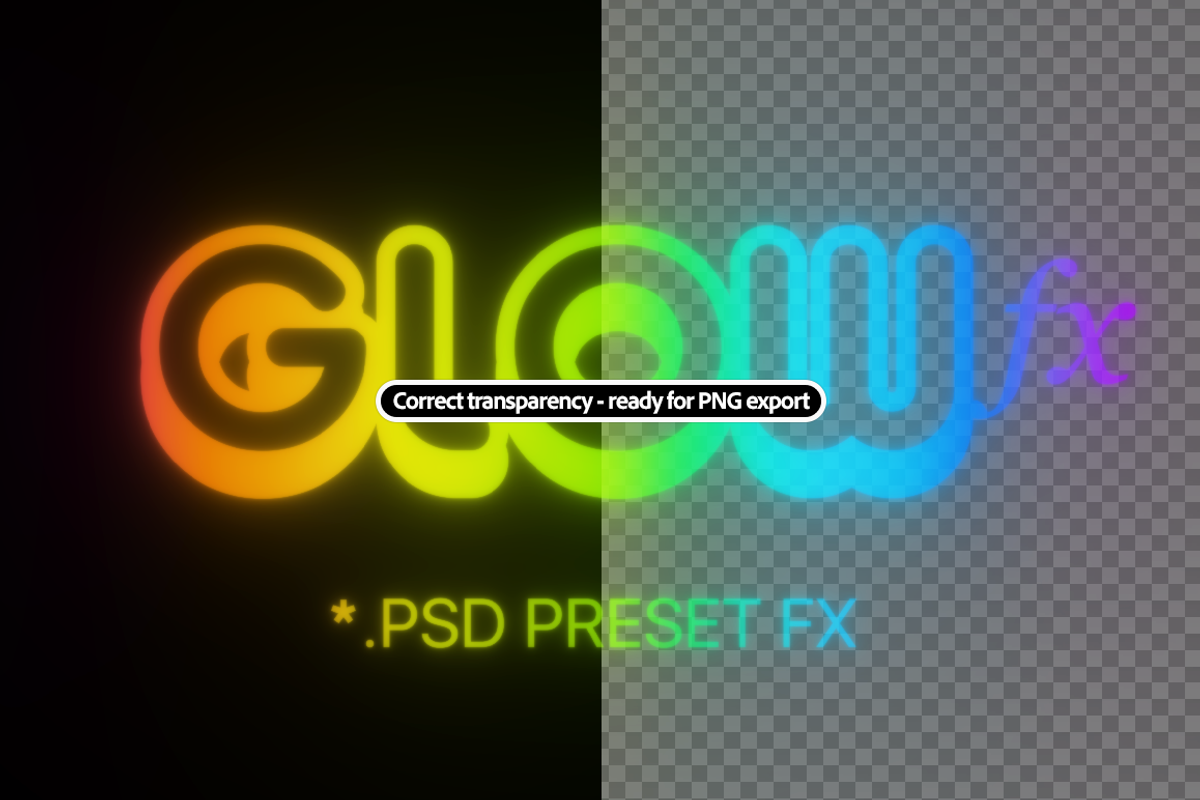 Photoshop's - RM Glow FX PSD, a Mockup by R M (Photo 3 of 5)