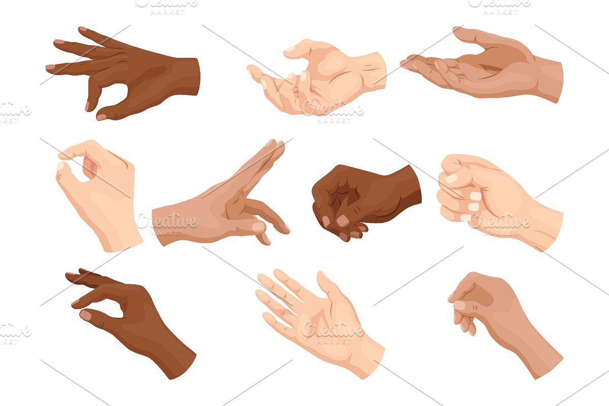 Set of diverse hand gesture, an Object Illustration by Things for designers (Photo 1 of 3)