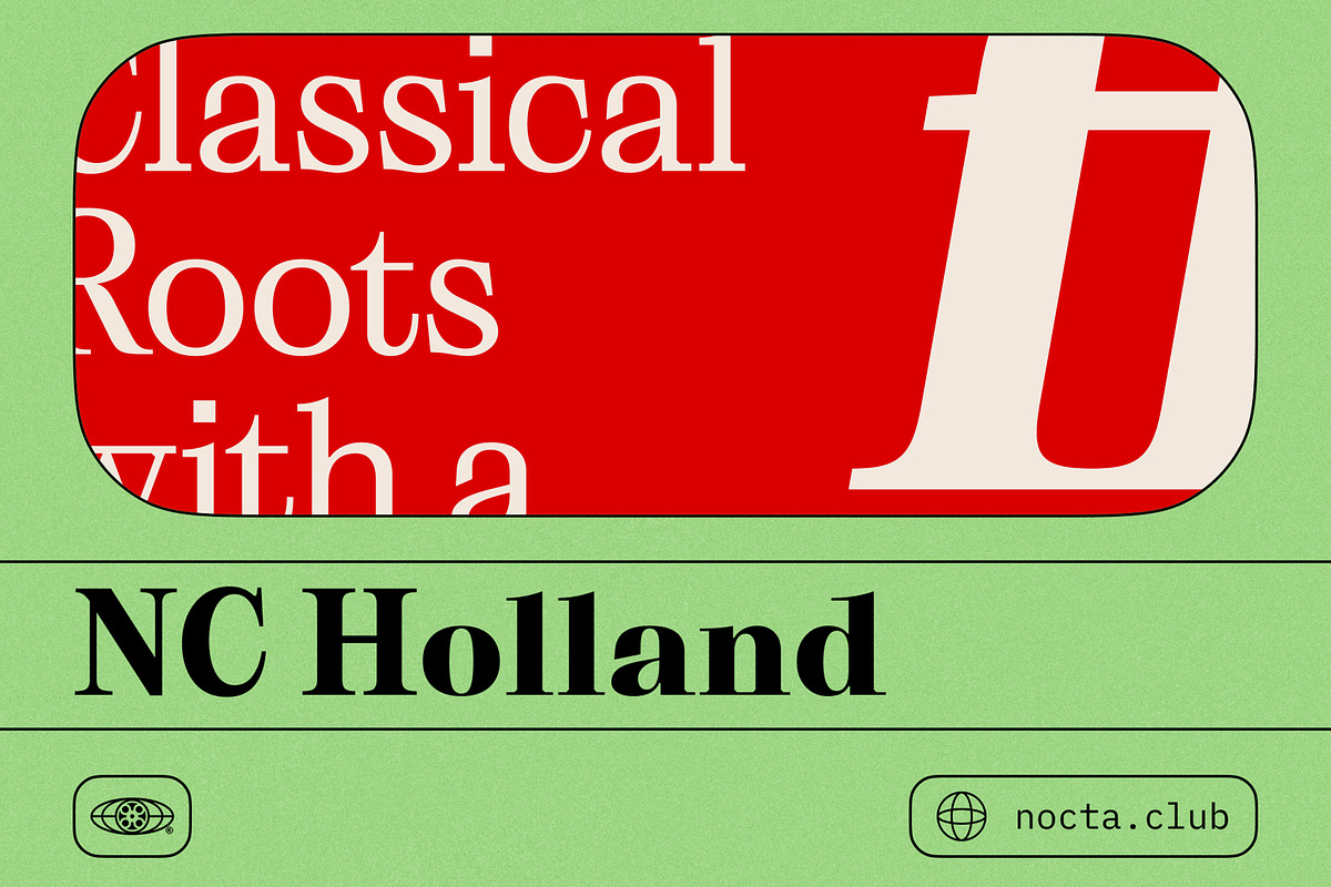 NC Holland — Serif for Storytelling, a Sans Serif Font by NOCTA SUPPLY (Photo 1 of 4)