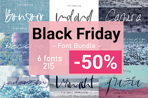 6 fonts for 21$ - Black Friday - 50%