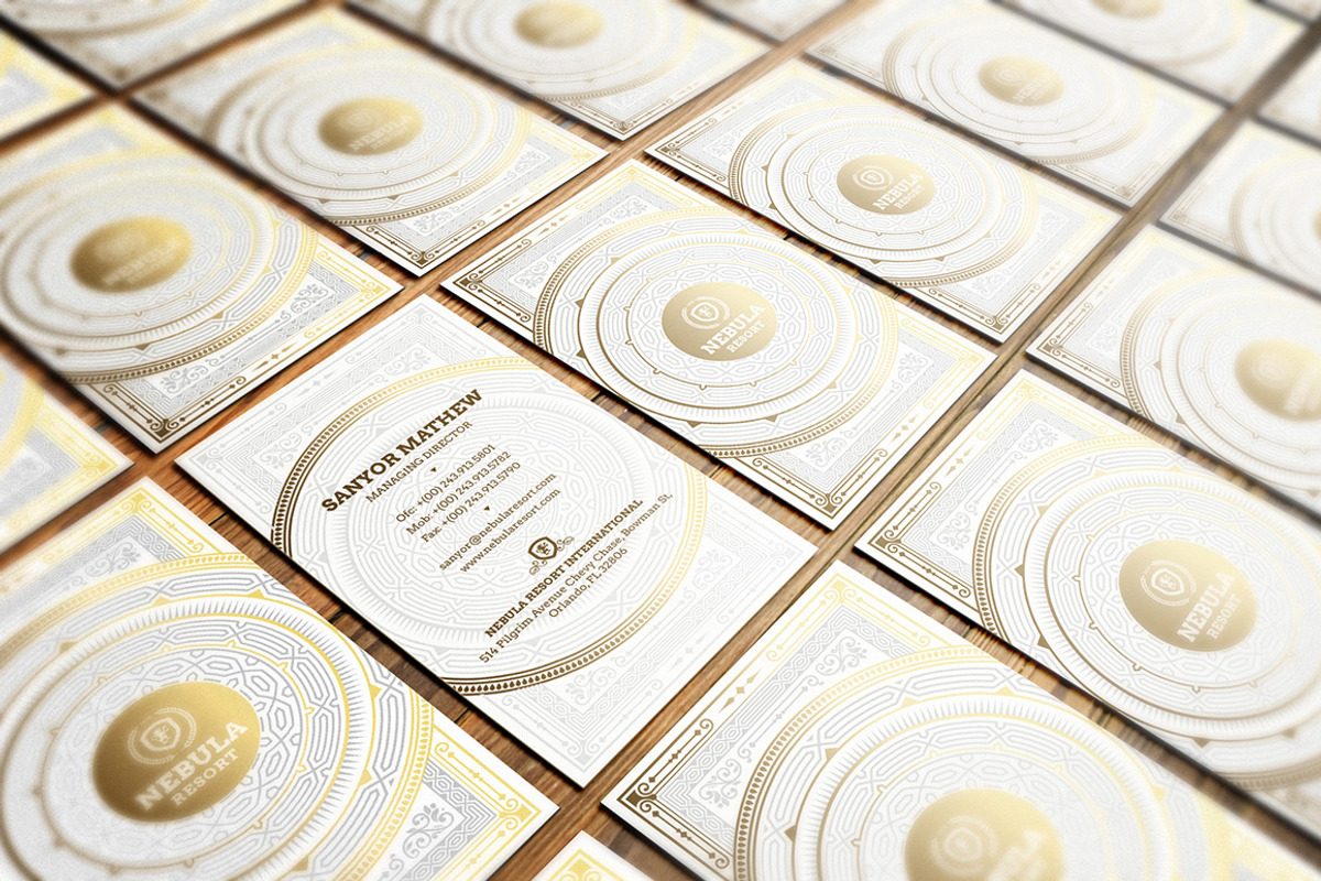 Gold and White Business Card, a Business Card Template by GraphicsEgg (Photo 3 of 5)