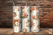 Autumn Shabby Chic Flowers Pattern, a Pattern Graphic by Creative Store (Thumbnail 5 of 5)