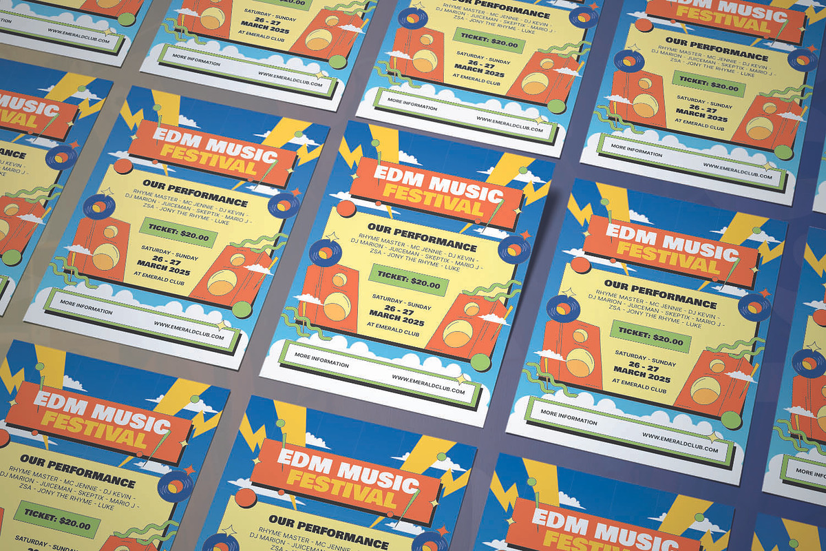 Dj Concert - Flyer, a Flyer Template by AQR Studio (Photo 2 of 2)