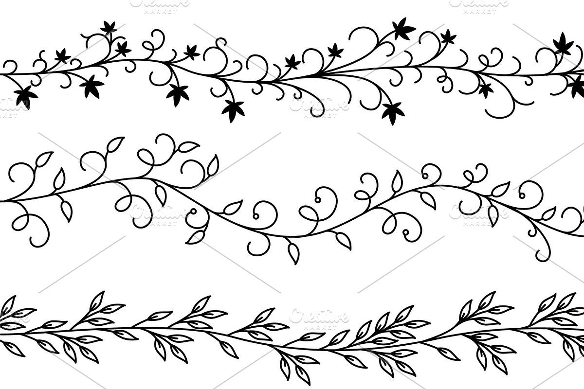 Vintage floral borders, an Object Graphic by Woters little shop (Photo 4 of 9)