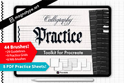 Calligraphy Practice Toolkit, a Brush Add-On by Magnatype (Thumbnail 1 of 8)
