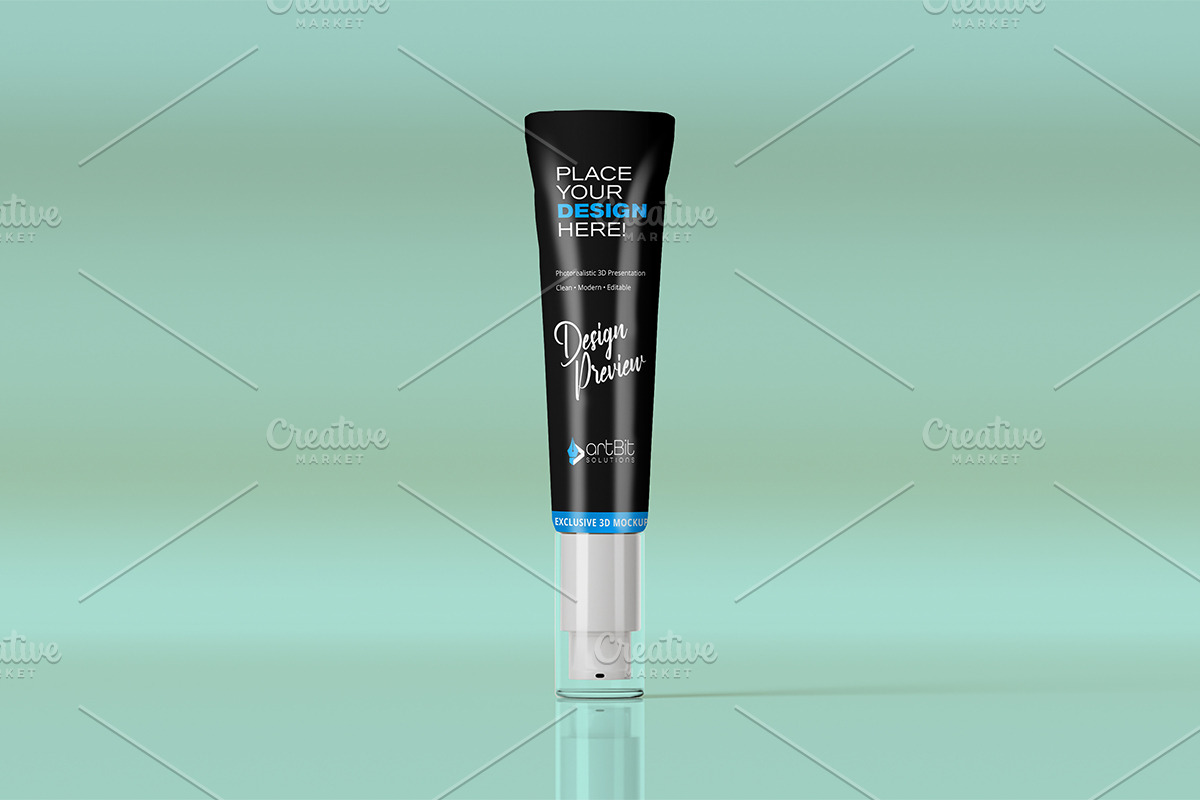Cosmetic Spray Tube Mockup Set, a Packaging Mockup by artBit Design Studio (Photo 4 of 5)