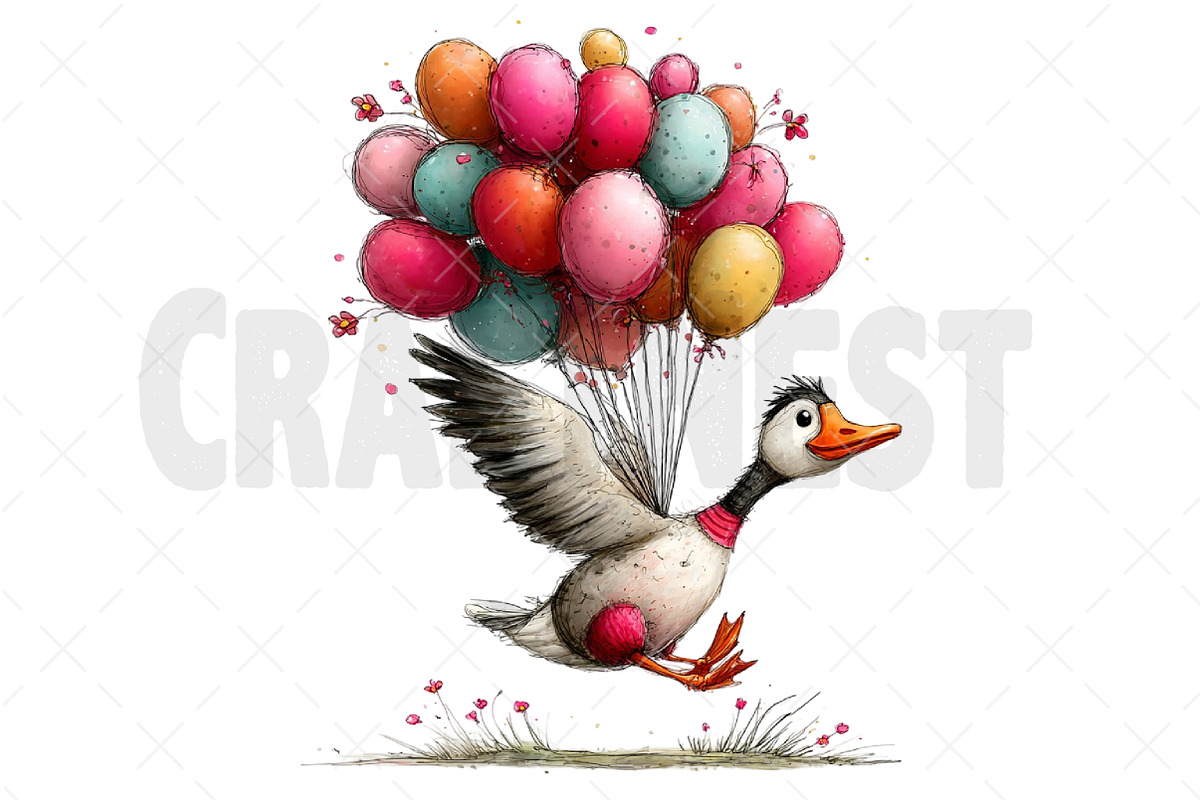 Whimsical Summer Goose Clipart, an Illustration by Craft Nest (Photo 12 of 12)