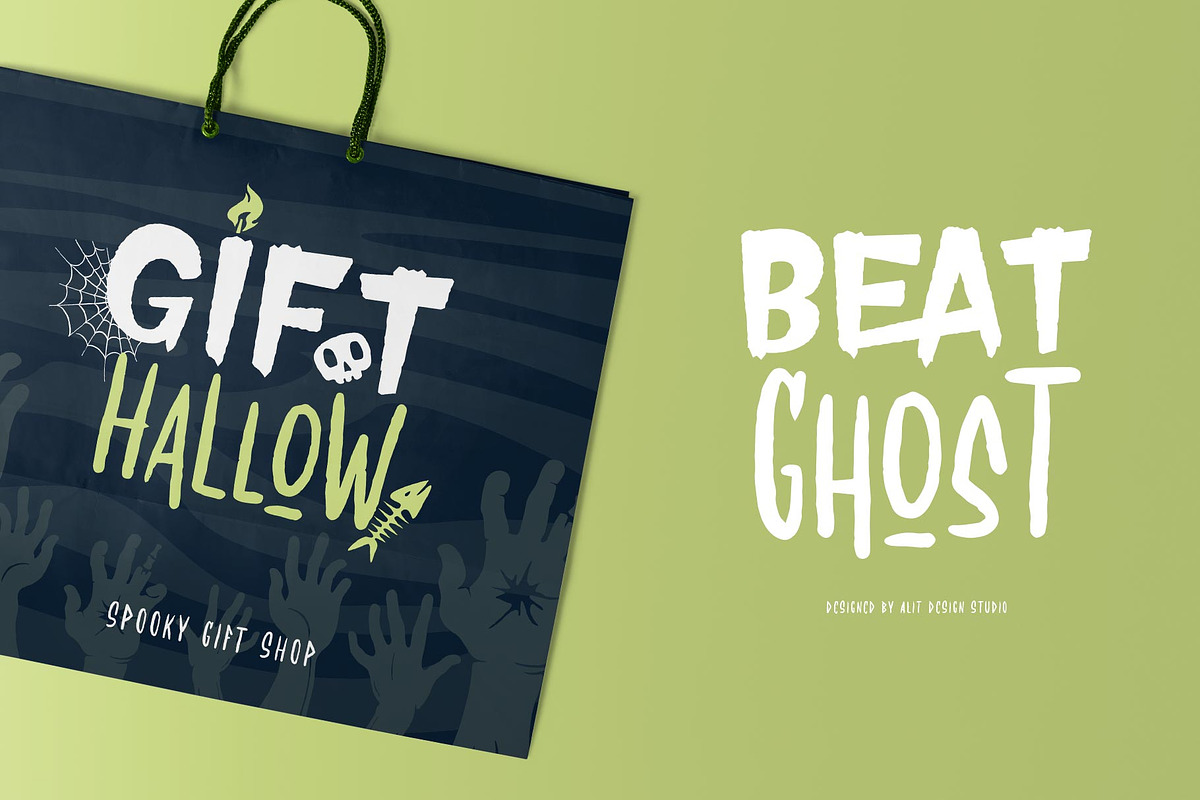 Beat Ghost Typeface, a Script Font by alit design (Photo 2 of 17)