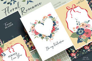 Floral Romance Vector Collection, a Decorative Illustration by Molly art