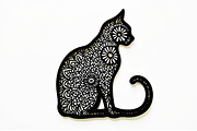 Ornate Cat Mandala Silhouette Design, an Illustration by Creativeshirt (Thumbnail 9 of 13)