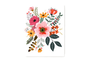 Floral design featuring vibrant pink, an Object Illustration by Vectorstockersland
