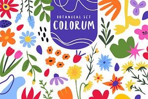 110 Colorful Floral Clipart
