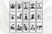 Woodblock Black Tarot Deck, an Object Illustration by Mugio (Thumbnail 2 of 7)
