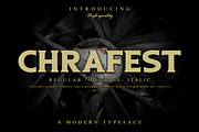 Chrafest - A Modern Typeface, a Serif Font by Meizzaluna Design (Thumbnail 1 of 10)