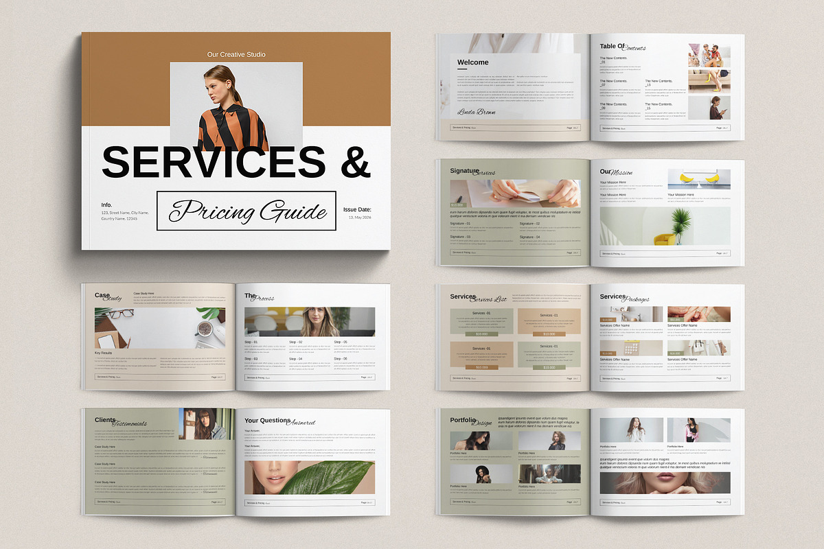 Services and Pricing Guide Landscape, a Magazine Template by TemplatesForest (Photo 1 of 8)