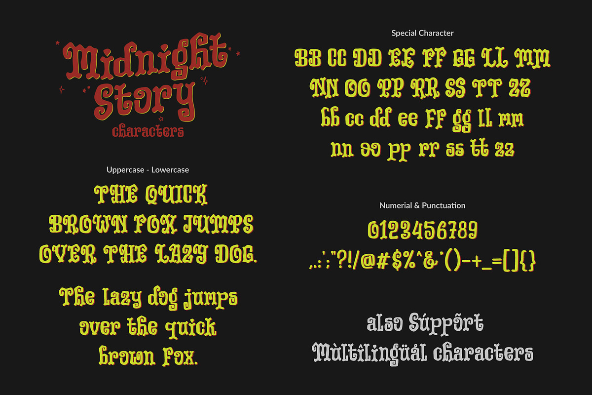 Midnight Story, a Blackletter Font by Orenari (Photo 2 of 5)