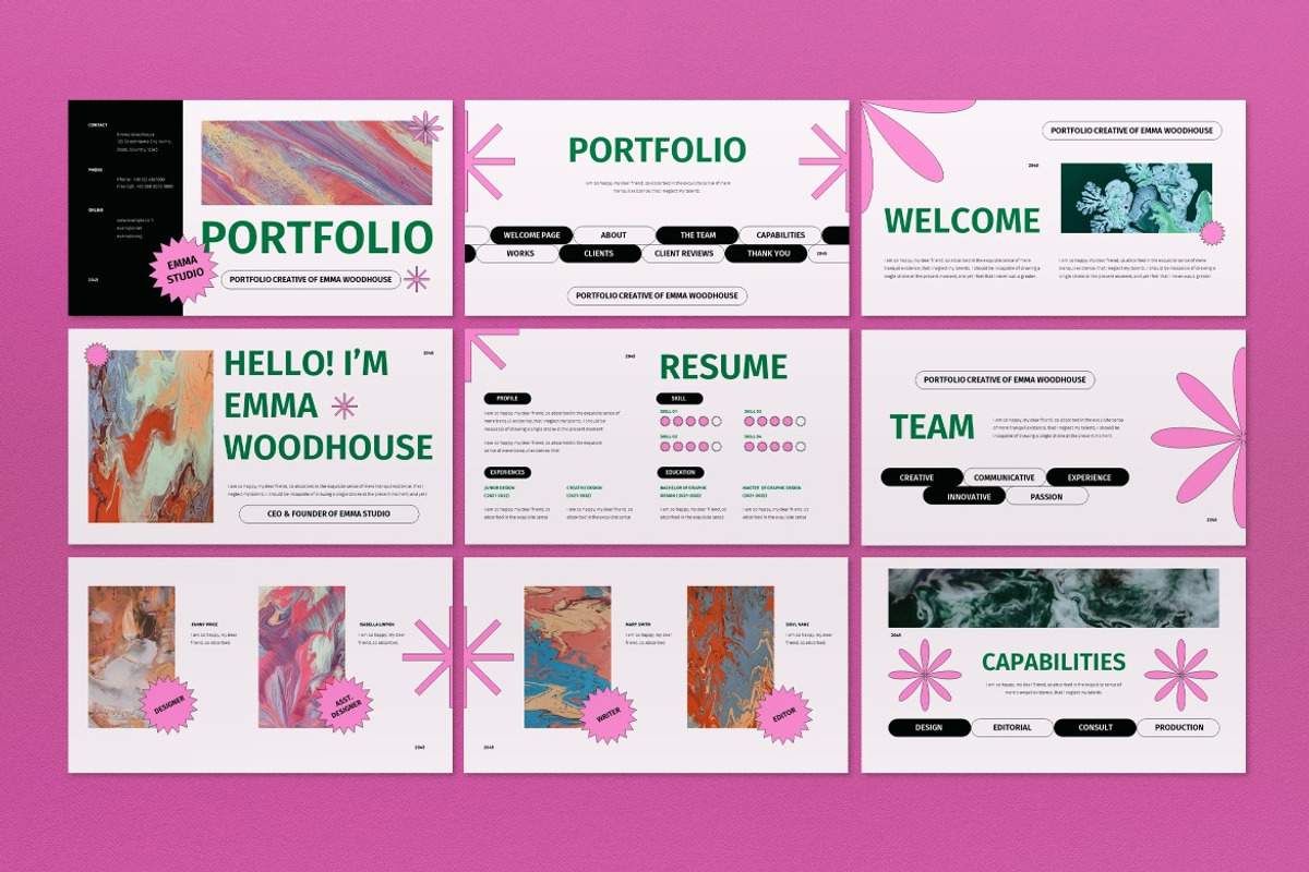 White Green Portfolio Keynote, a Presentation Template by graphicook (Photo 2 of 4)