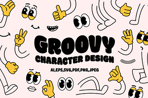 Retro Mascot Parts. Character Maker