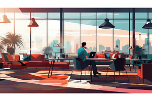 desk person office background ai, a Business Photo by pikepicture