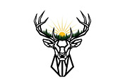 Artistic Geometric Deer Head Bundle, an Illustration by yasushie (Thumbnail 10 of 31)