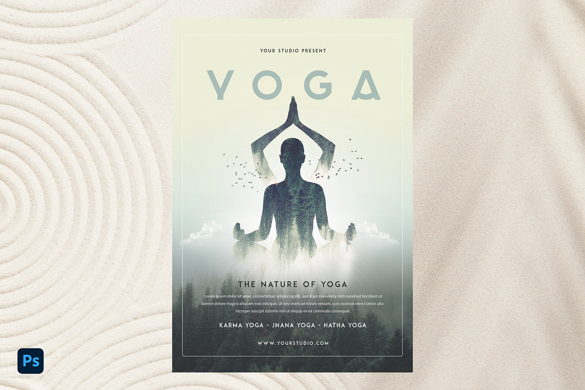 5 Yoga Flyer Bundle, a Design Template by PopotLane (Photo 4 of 4)