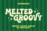 Melted Groovy Playful Display, a Sans Serif Font by Portocraft (Thumbnail 1 of 12)