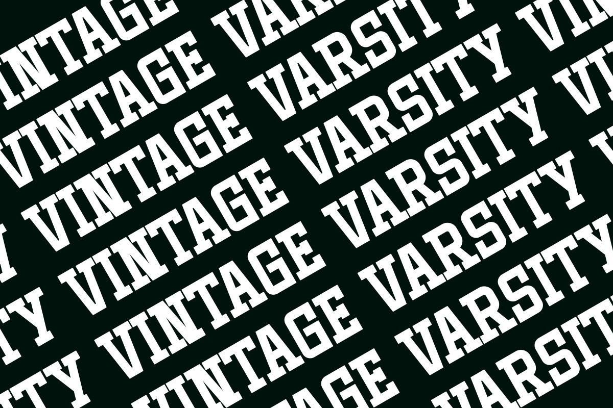 Vintage Varsity - Condensed Slab, a Slab Serif Font by Pian45 Studio (Photo 4 of 10)