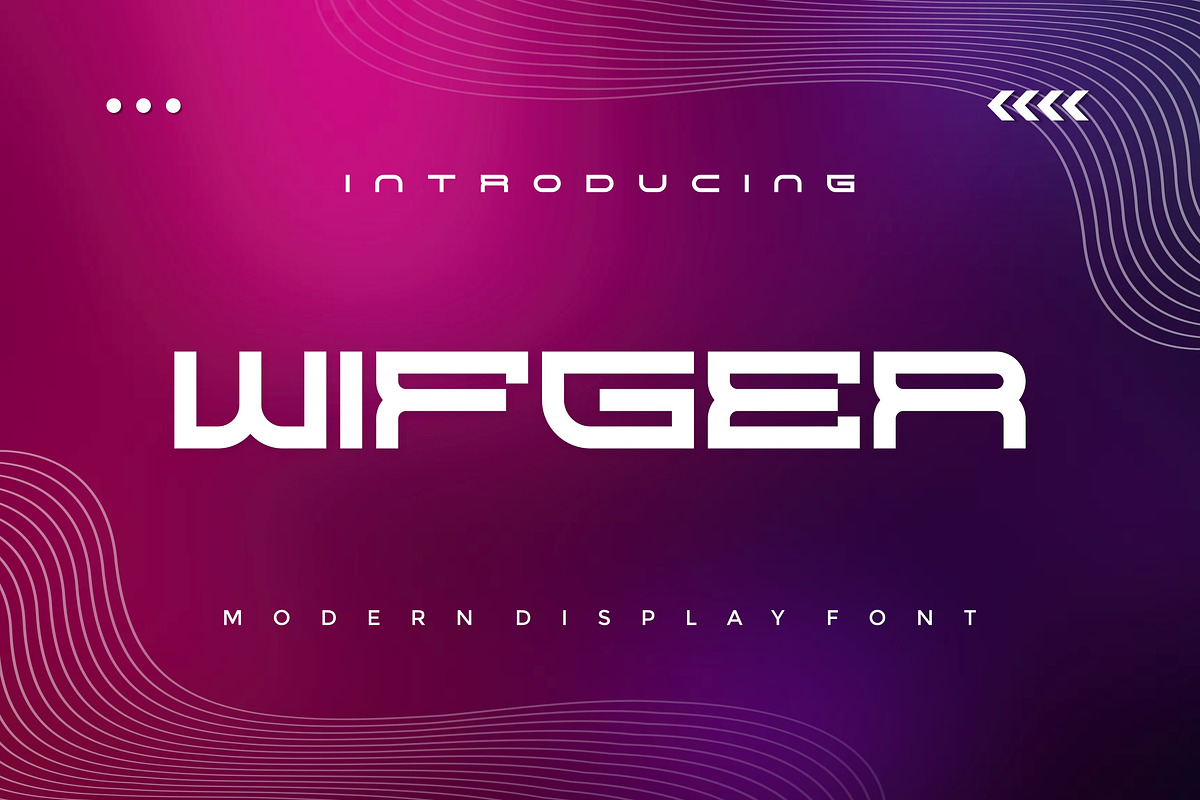 Wifger Modern Techno Font, a Sans Serif Font by alanwarstd (Photo 1 of 5)